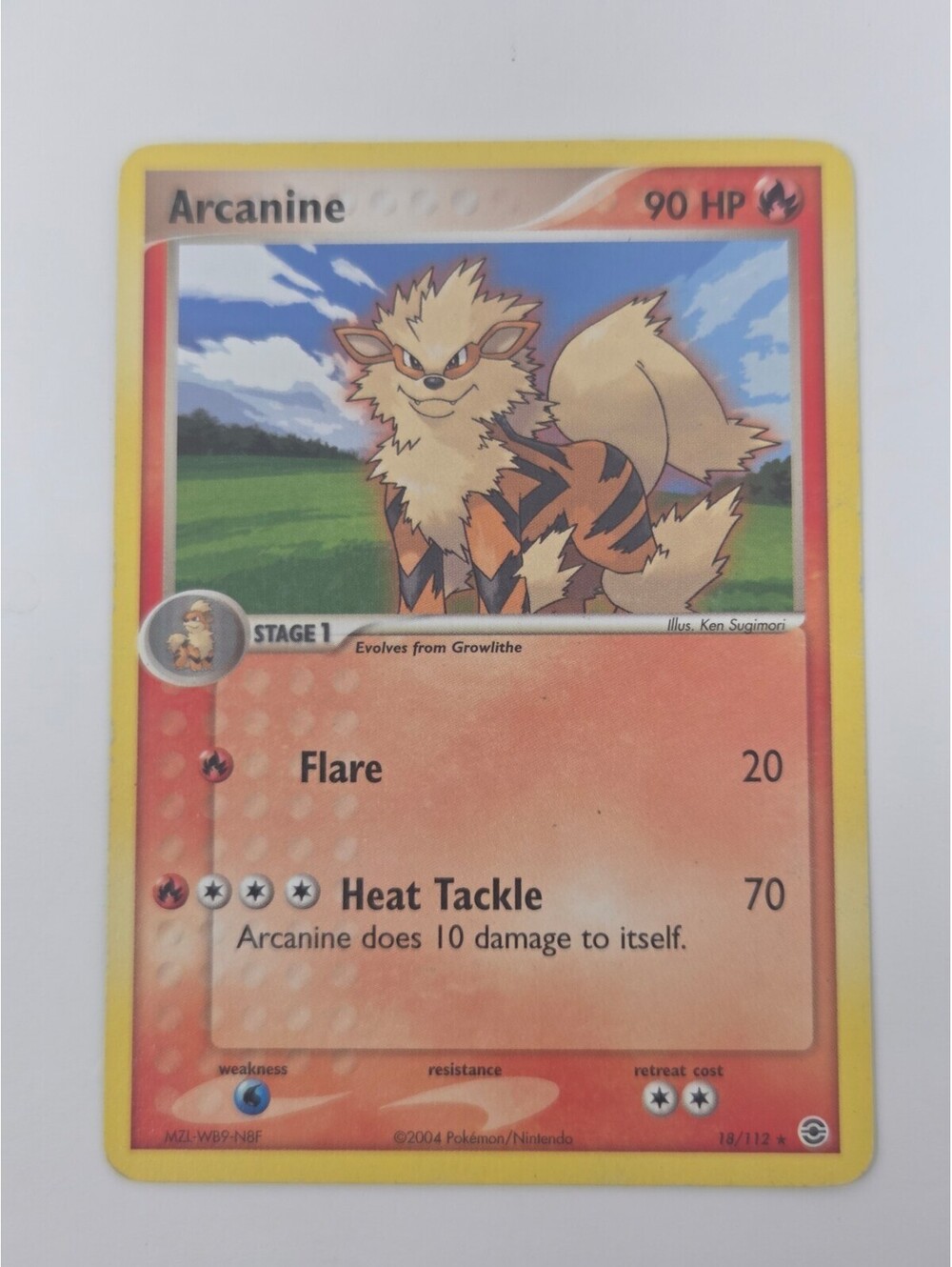 2004 Pokémon Arcanine 18/112 EX FireRed & LeafGreen Fire-Type Card by Ken Sugimo